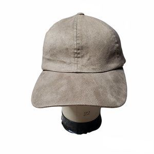 Zara Taupe Tan Faux Suede Baseball Hat
